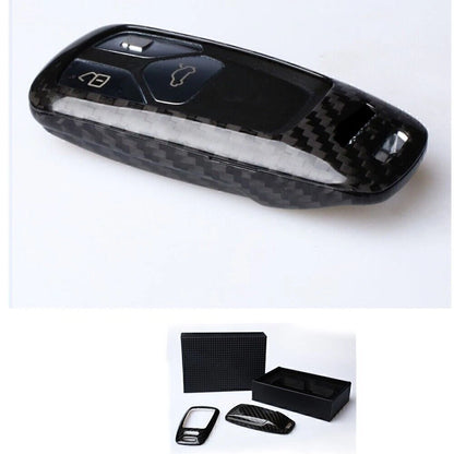 Carbon Fiber Key Case Cover for Audi A4 A5 S4 S5 Q5 TT (2013-2020)