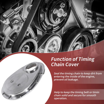 Polished Aluminum Timing Chain Cover Kit for Chevy