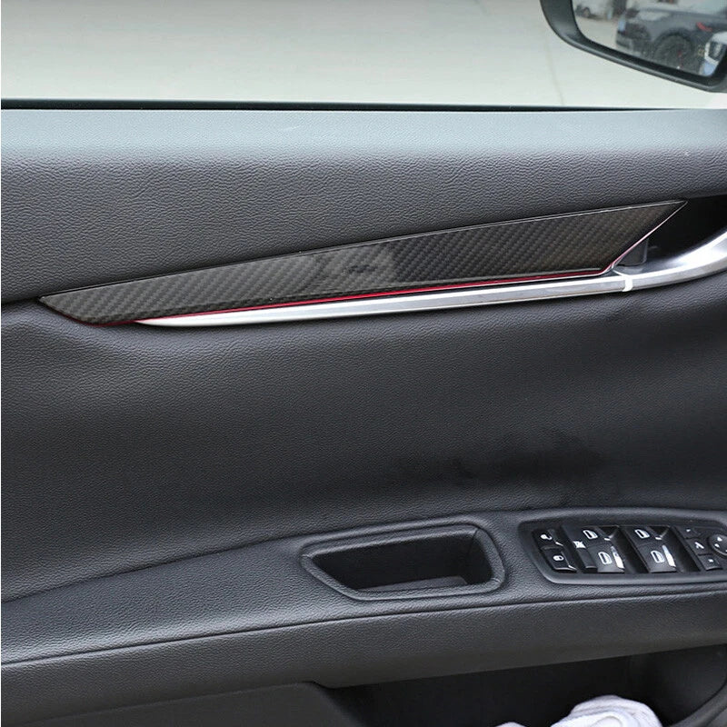 For Maserati Ghibli 2013-2021 Real Carbon Fiber Interior Door Panel Cover Trim