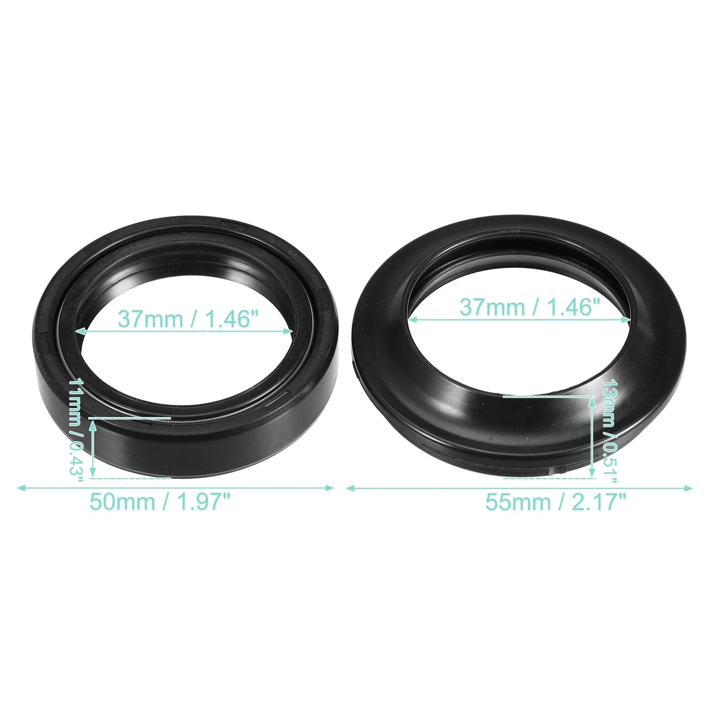 50mm x 37mm x 11mm Motorcycle Front Fork Shock Oil Seal for Honda CBR250RA