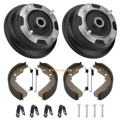 2 x Rear Drums & Shoes for Kawasaki KAF400 Mule 600 610 (2005–2016)