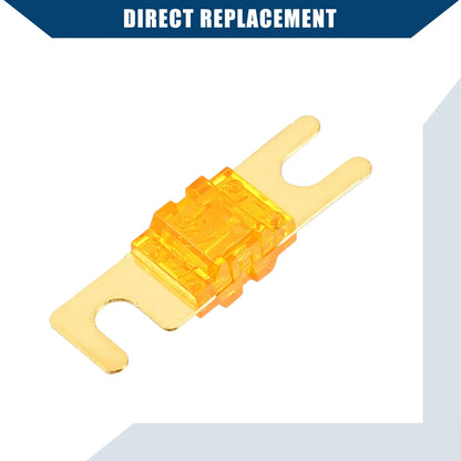 10 x Mini ANL 40A Fuses for Car Motorcycle - Gold Tone Orange