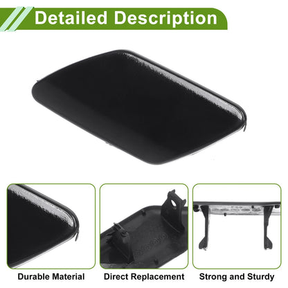 Washer Nozzle Cover Cap for Porsche Cayenne 958 Black
