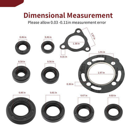 Engine Top & Bottom End Gasket & Oil Seal Kit for Honda CR80R (1986–1991)