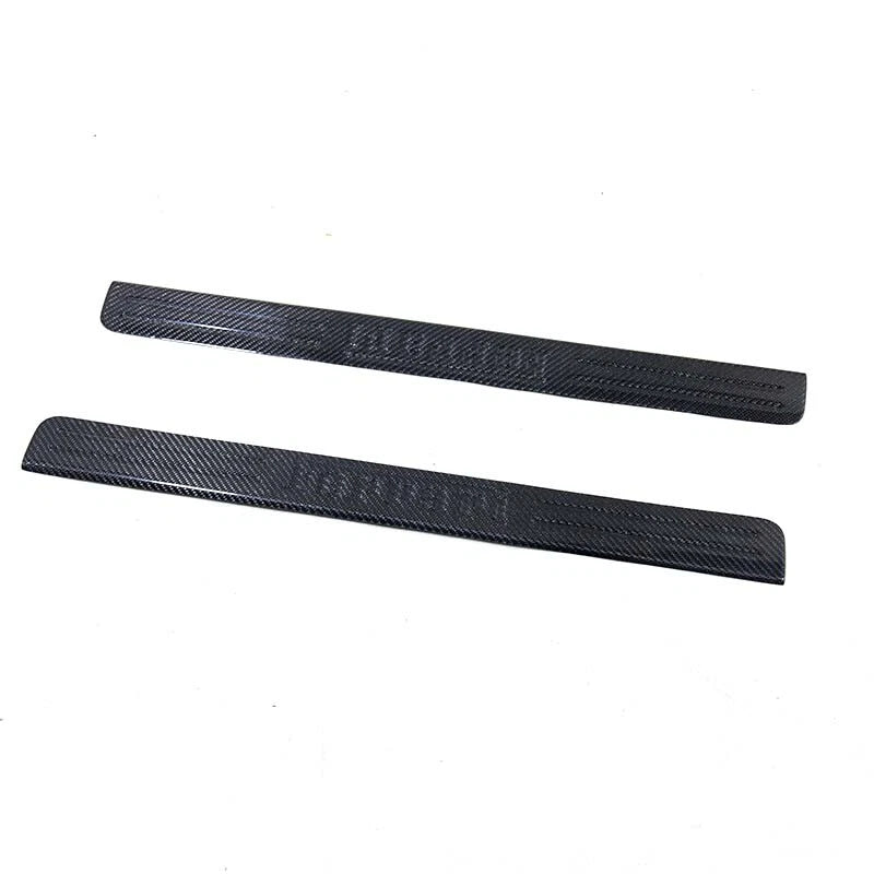 Real Carbon Fiber Door Sill Welcome Pedal Cover Trim Fit For Ferrari F458 F488
