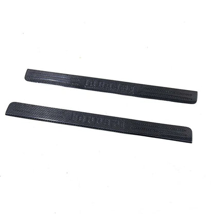 Real Carbon Fiber Door Sill Welcome Pedal Cover Trim Fit For Ferrari F458 F488