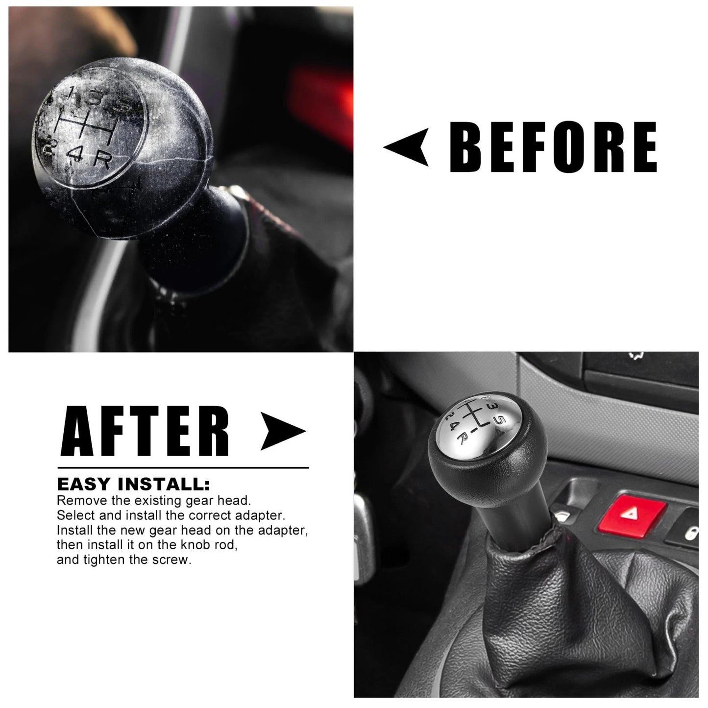 5 Speed Manual Gear Stick Shift Knob for Peugeot Citroen (2000-2008)