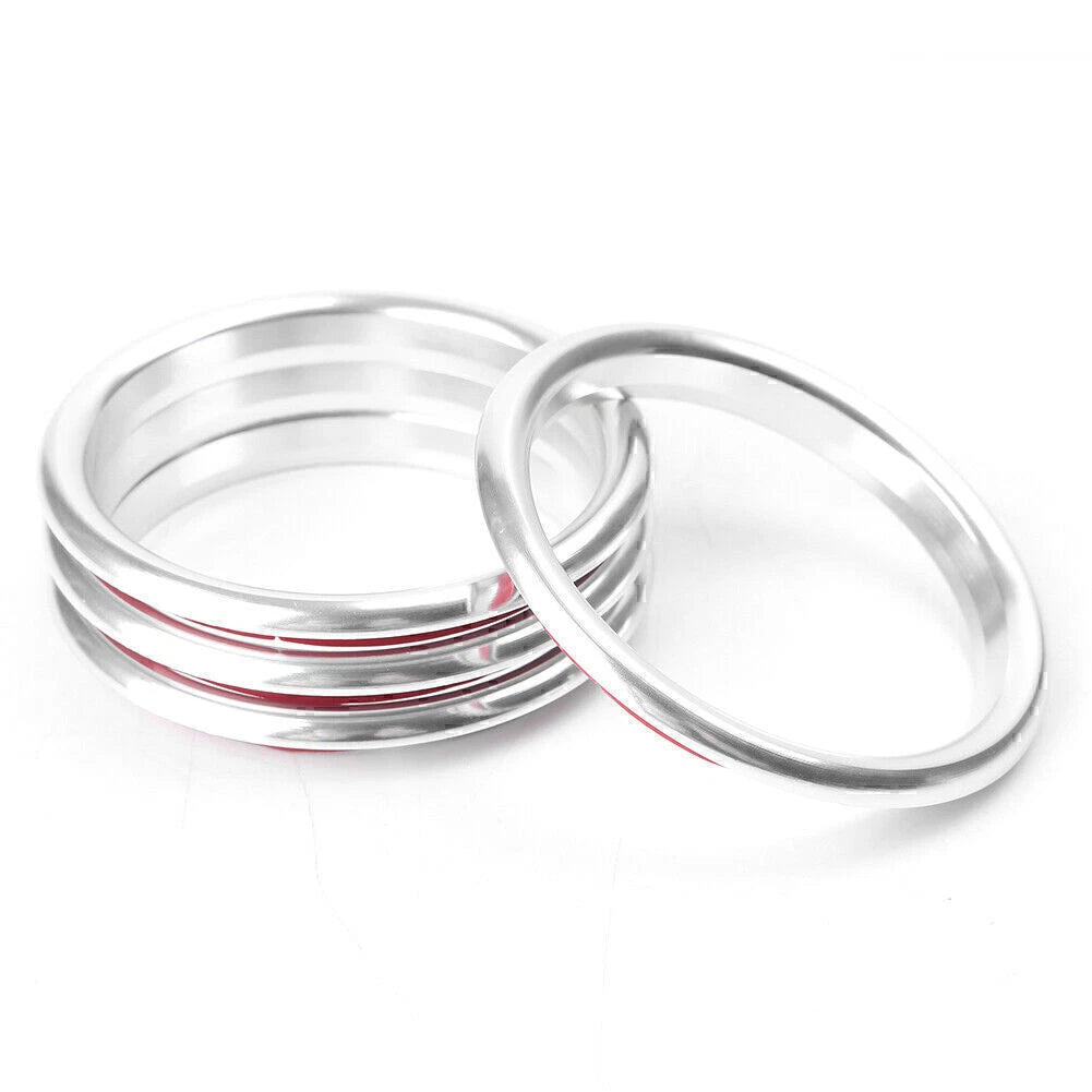 4 Pcs Silver Interior Air Vent Outlet Ring Covers for Audi A3 (2012-2019)