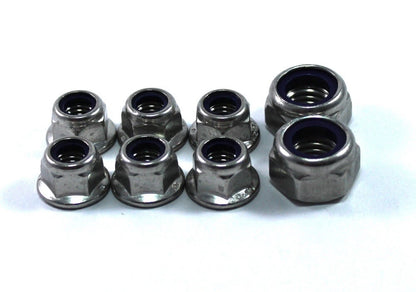 Stainless Steel m14 Nyloc Flange Wheel Nuts 1 Set for Kart Synergy Cadet Xenon