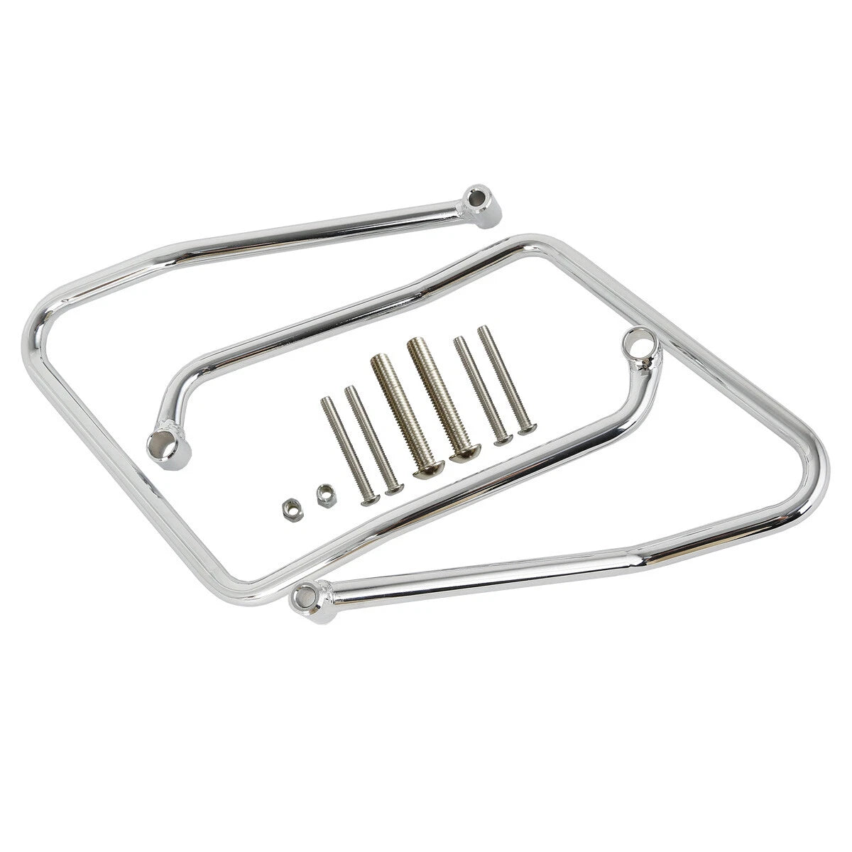 Chrome Saddlebag Support Brackets for Harley Sportster XL 883 1200 (2004-2016)