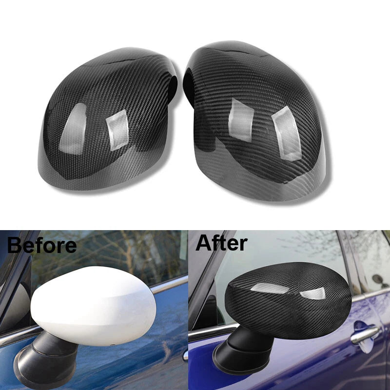 Carbon Fiber Wing Mirror Cover Caps Fit For Mini Cooper Countryman F60 2019-2021