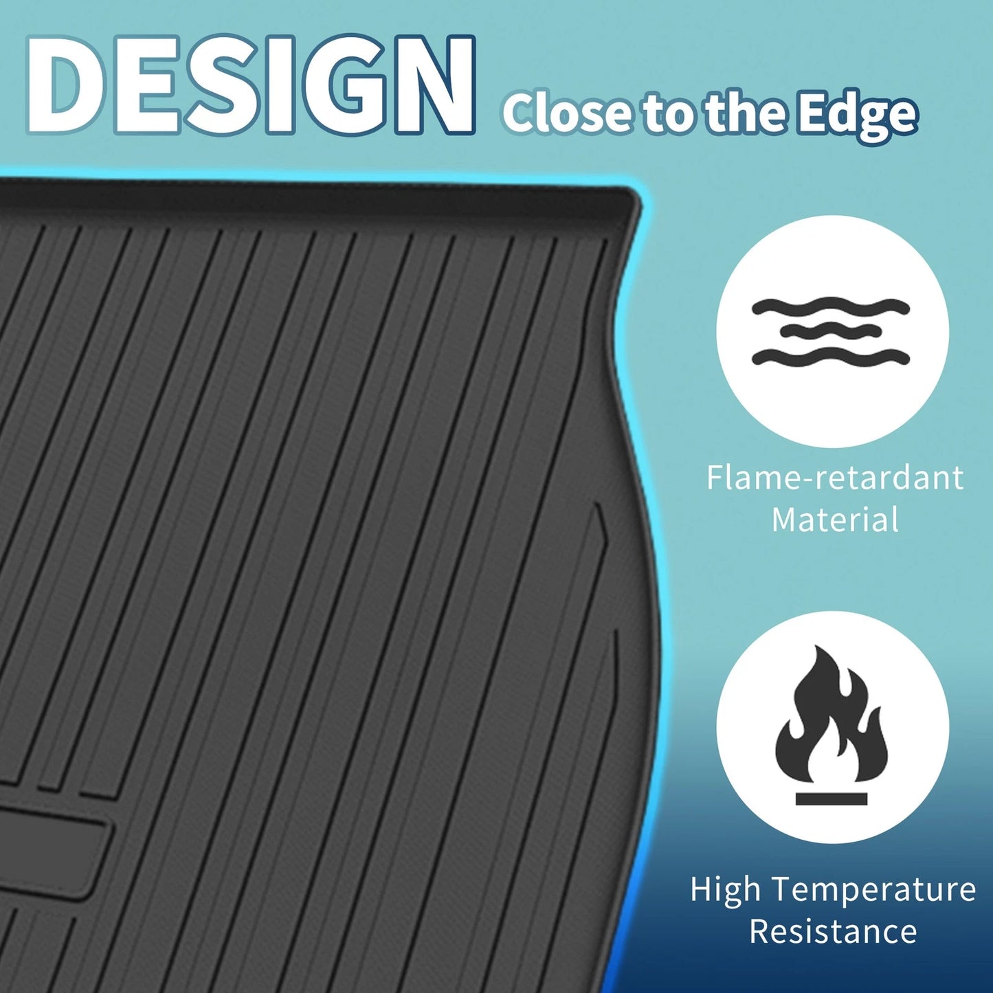 Flat Face Cargo Liner Rear Boot Mat for Toyota Venza (2022-2024) 1 x TPE