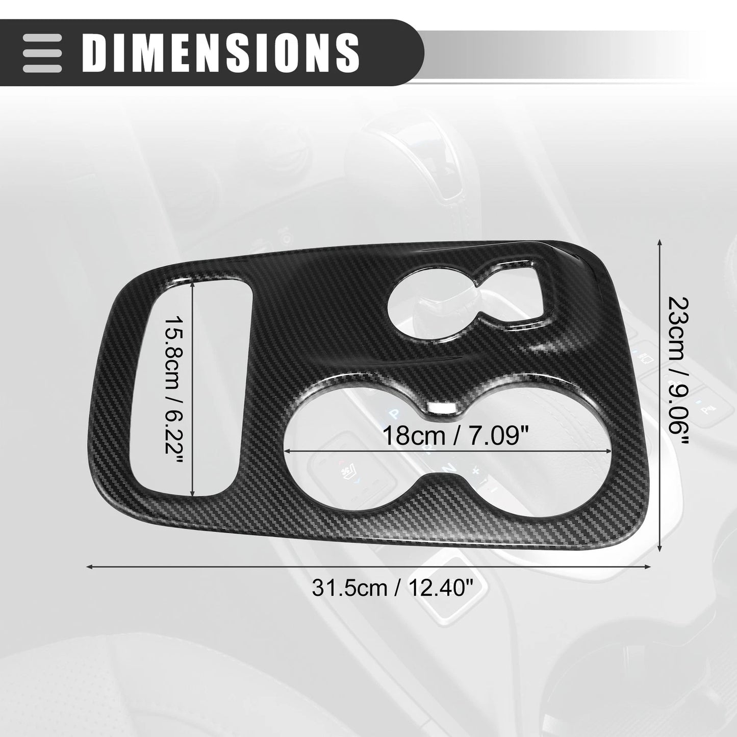 Carbon Fiber Gear Shift Panel Trim for Dodge Durango (2014 - 2017)