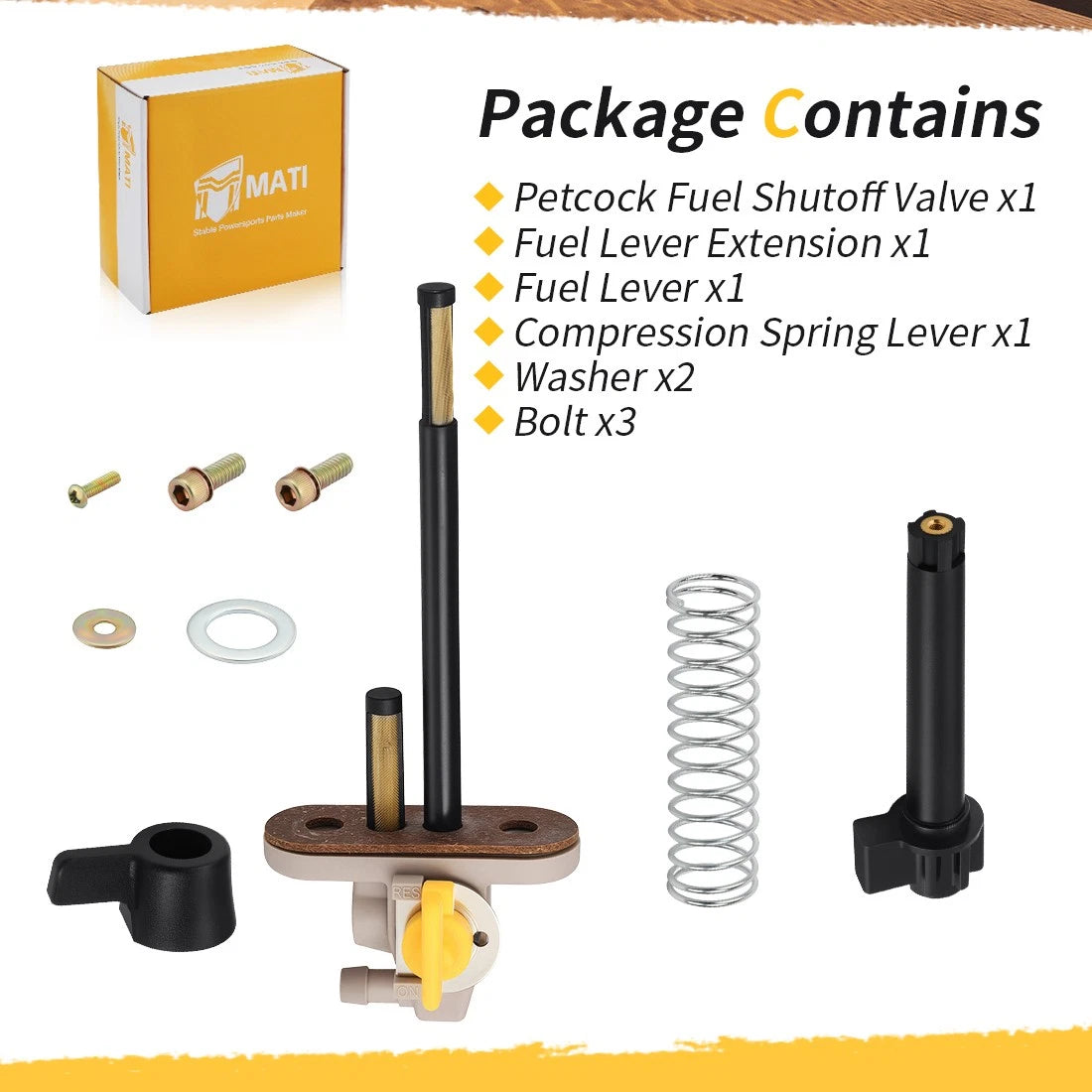 Petcock Fuel Shutoff Valve for Polaris Magnum 425, Scrambler 500 (1995–1998)