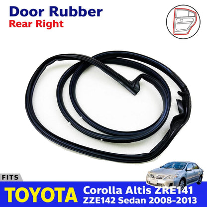 Door Rubber Seal Rear RH Fits Toyota Corolla Altis ZRE141 ZZE142 SED 2008-13 D05