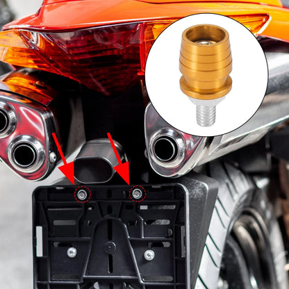 10pcs Universal License Plate Frame with M6 Bolts Gold Tone for Motorcycle
