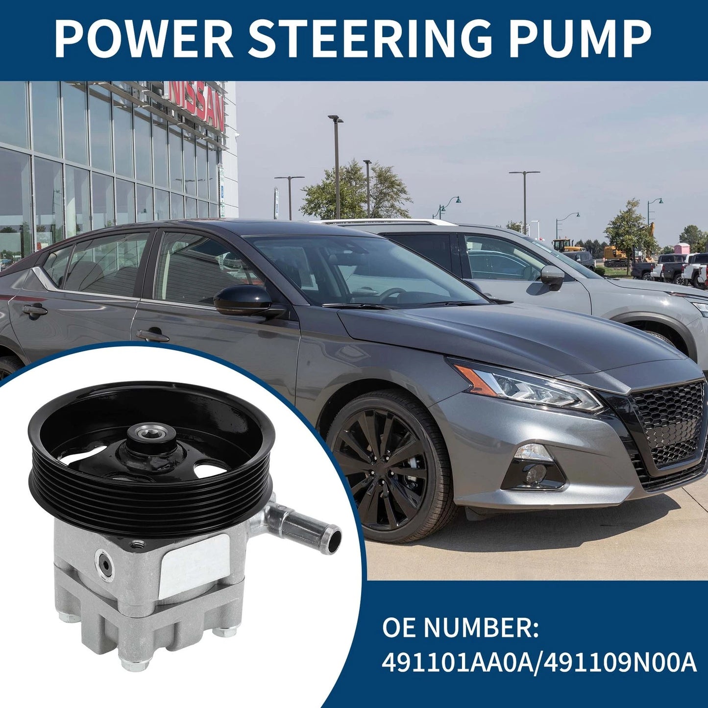 Power Steering Pump for Nissan Altima (2007-2012) 1 Pc