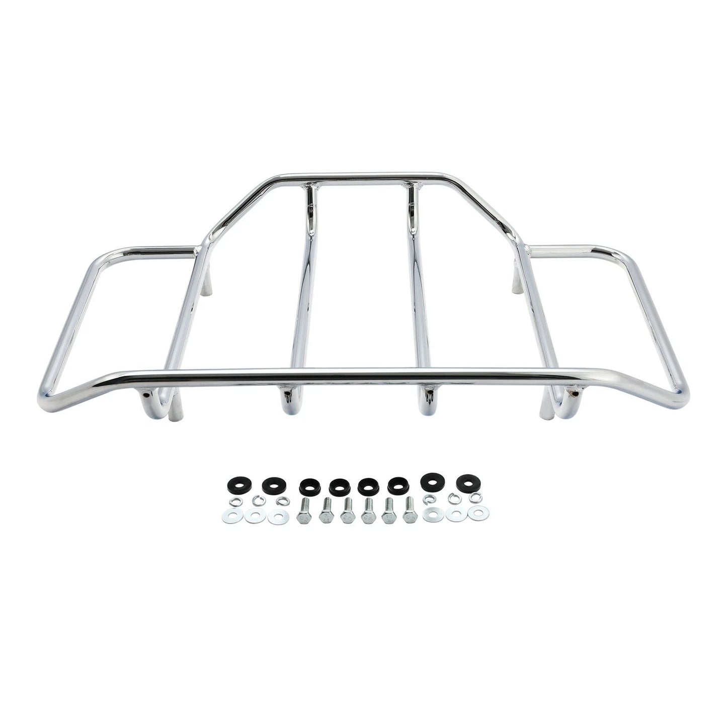 Chrome/Black Trunk Top Luggage Rack for Harley Touring (1984-2024)