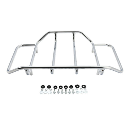 Chrome/Black Trunk Top Luggage Rack for Harley Touring (1984-2024)