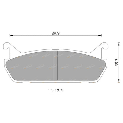 Rear Disc Brake Pads 1.8L Set for Suzuki Baleno J18A (1996-2001)