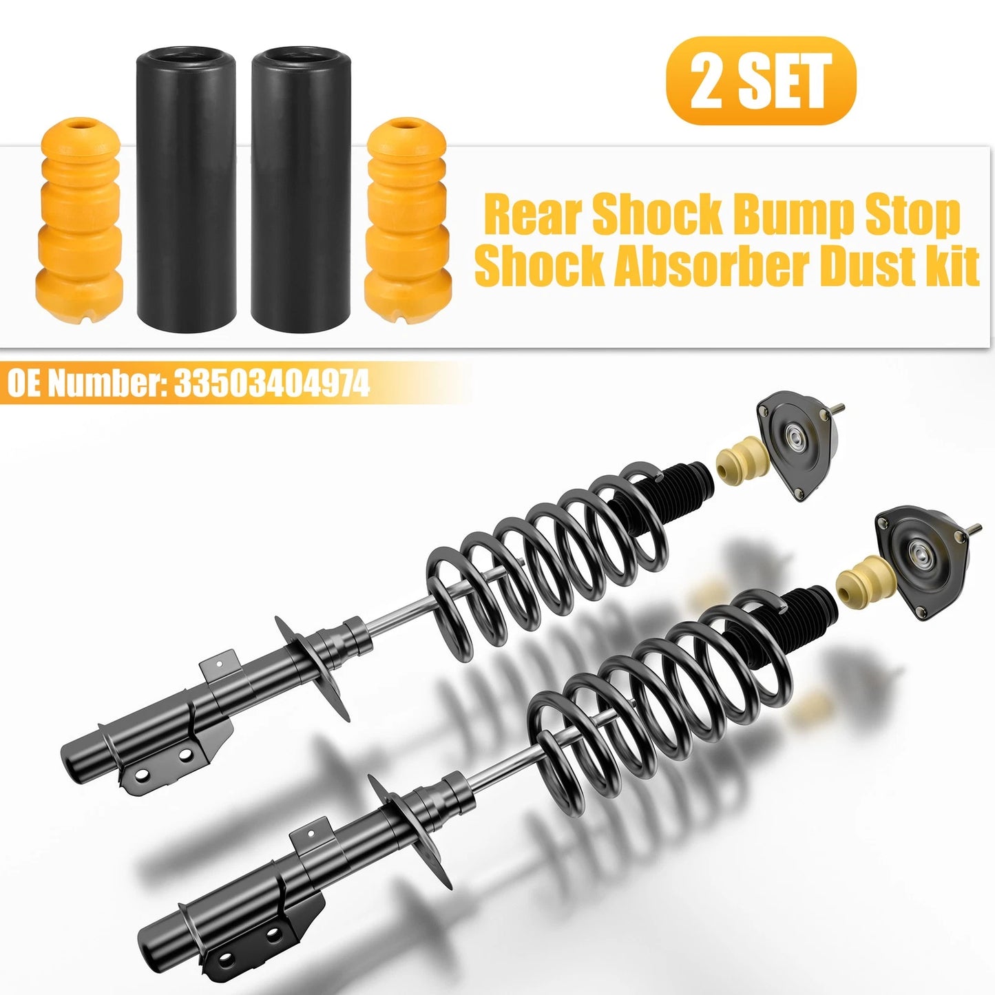Rear Shock Bump Stop Dust Cover Kit for BMW (Fits Various Models)