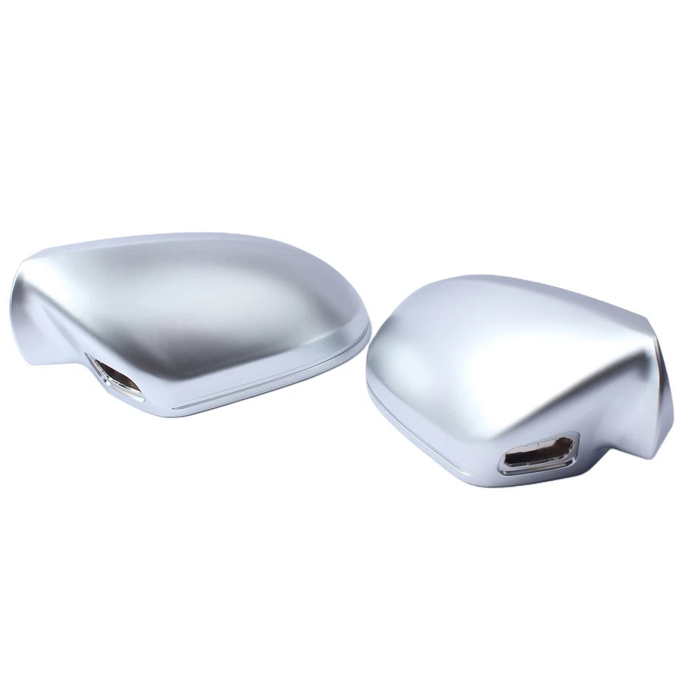 Lane Assist Chrome Side Wing Mirror Caps for Audi A6 S6 C7 (2012–2018)