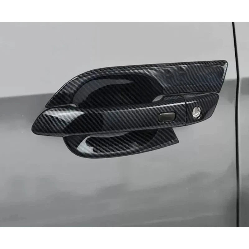 4 x Carbon Fiber Style Door Handle Bowl Covers for Isuzu D-Max (2012-2023)
