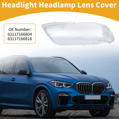 1 Pc Front Right Headlight Lens Cover for BMW X5 (2004-2006)