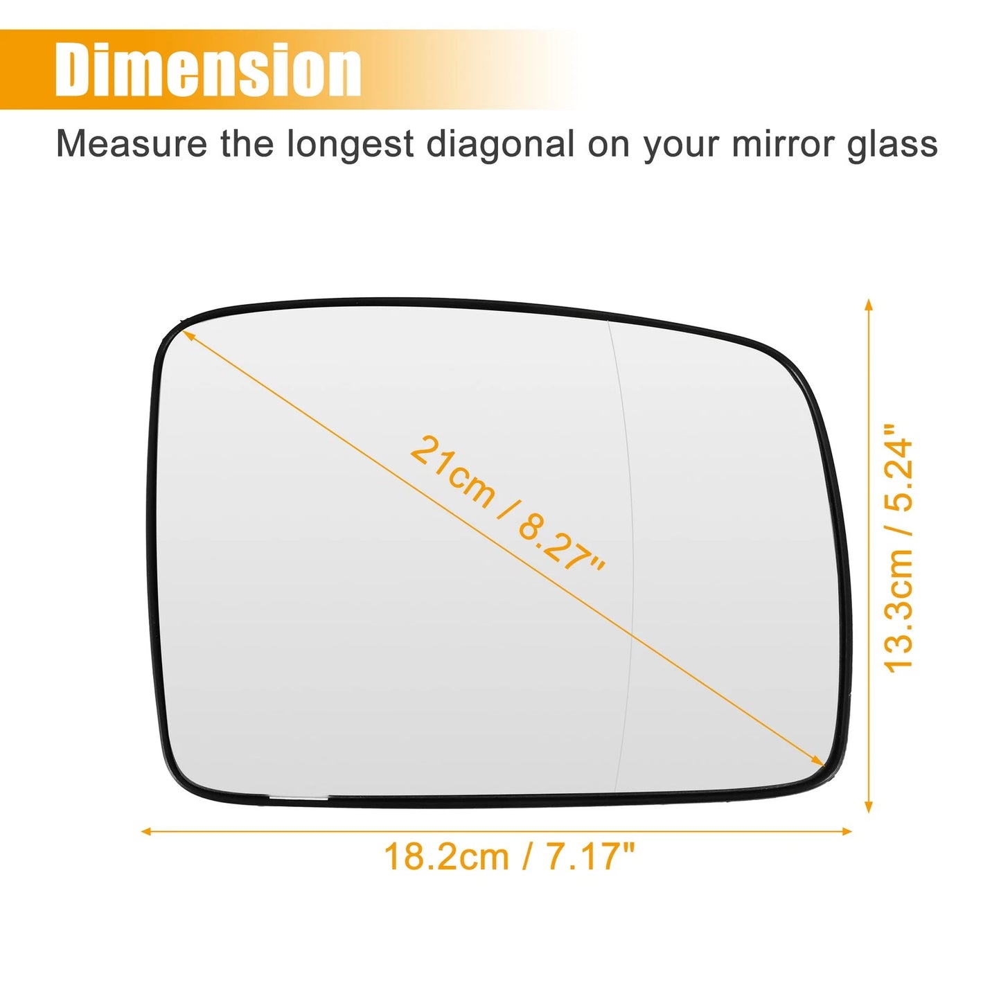 Heated Right Side Rearview Mirror Glass for Land Rover (2010-2013)