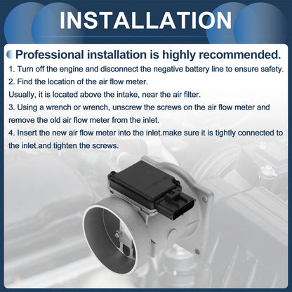 Mass Air Flow Sensor Assembly for Ford F-350 (2000-2007) - 1 x Plastic Metal