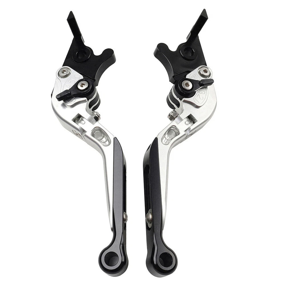 CNC Silver Extendable Brake Clutch Levers for 765 Street Triple R, SPEED TWIN