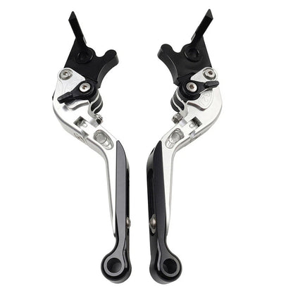 CNC Silver Extendable Brake Clutch Levers for 765 Street Triple R, SPEED TWIN