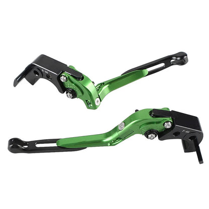 2 x Foldable Brake Clutch Levers for KAWASAKI ZX 14R (2006-2015) Green/Black