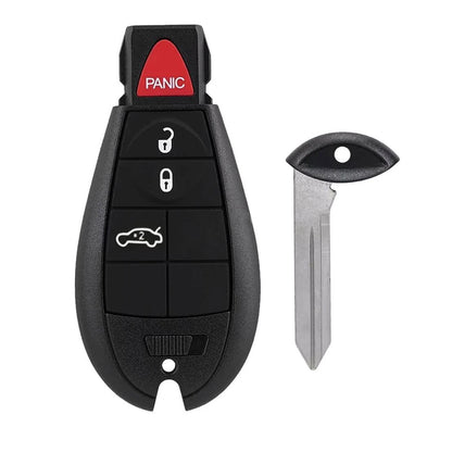 4 Button Remote Key Fob Case Shell for Dodge Ram 1500, 3500, Jeep Cherokee