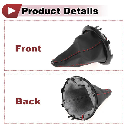 Black Red Faux Leather Gear Shift Gaiter for Suzuki Swift (2005-2010)