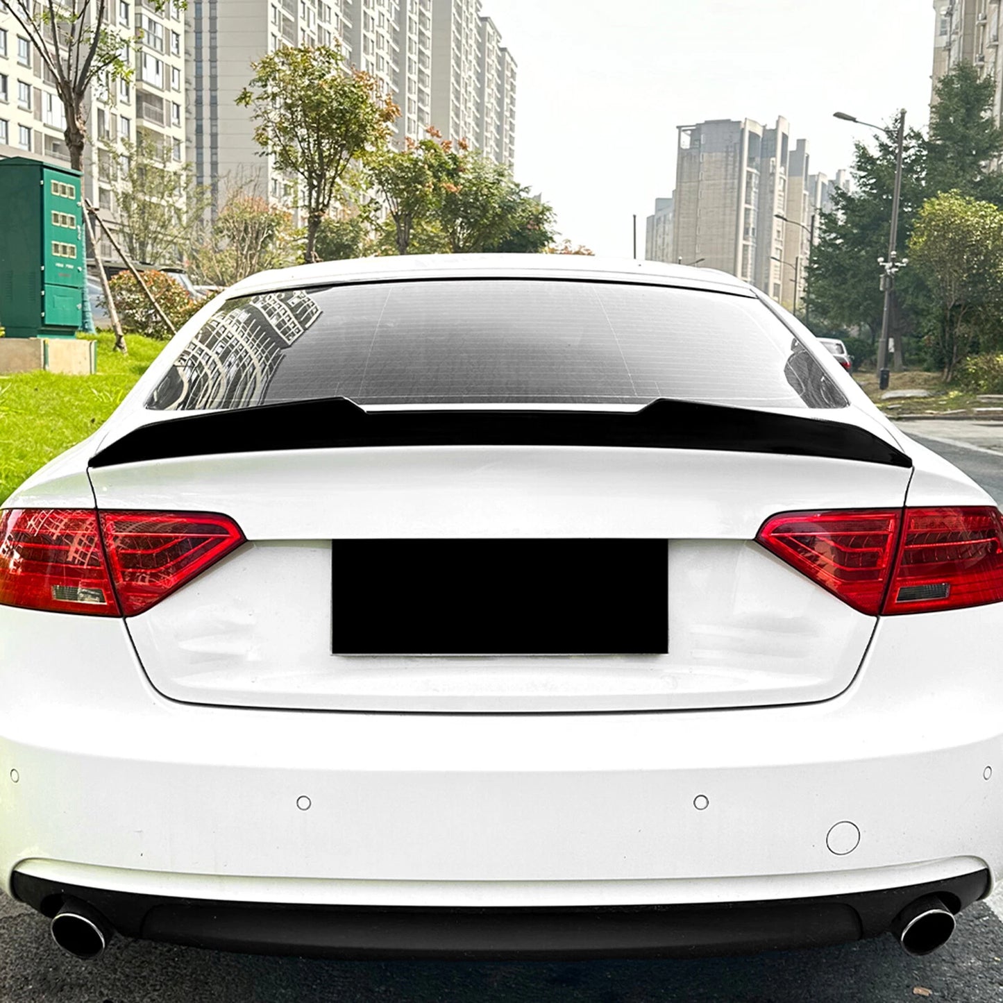 Gloss Black Rear Boot Spoiler Lip for Audi A5 8T Sportback (2007-2016)