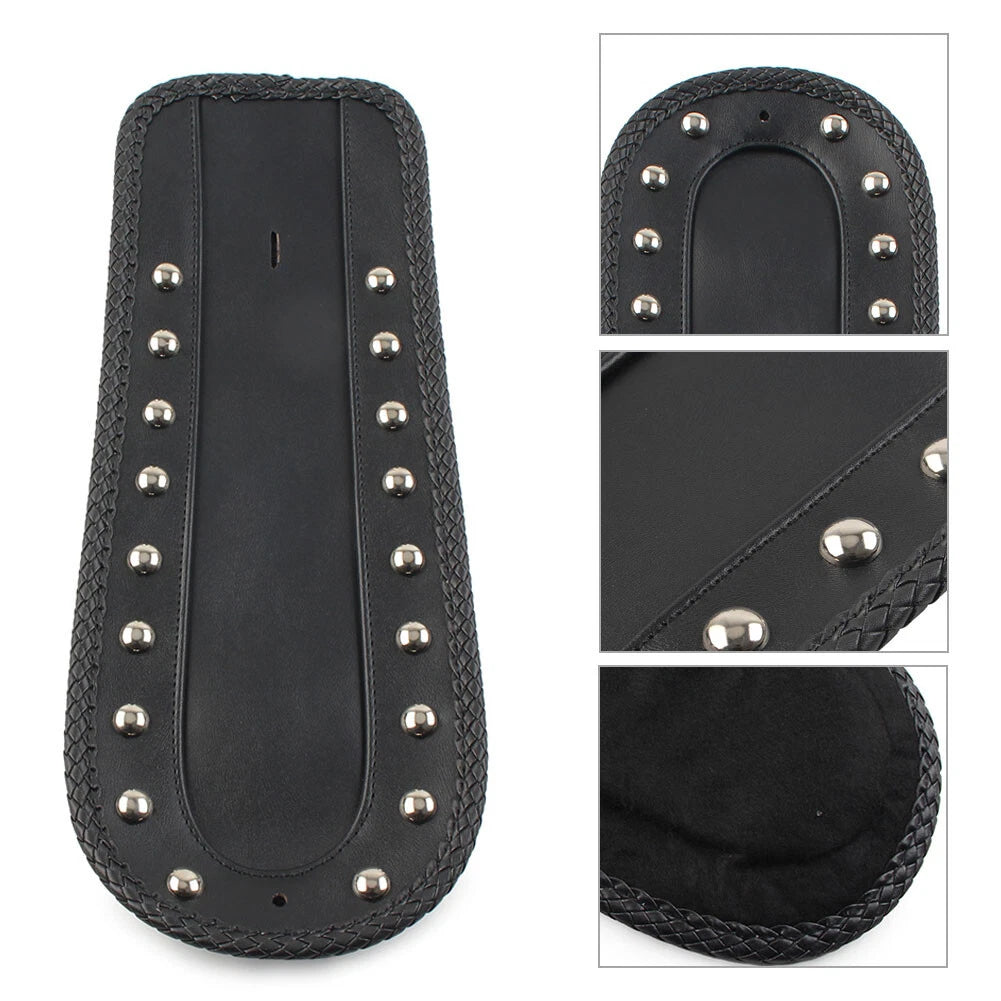 Studded Leather Rear Fender Bib Solo Seat for Harley Sportster XLH 1200 883