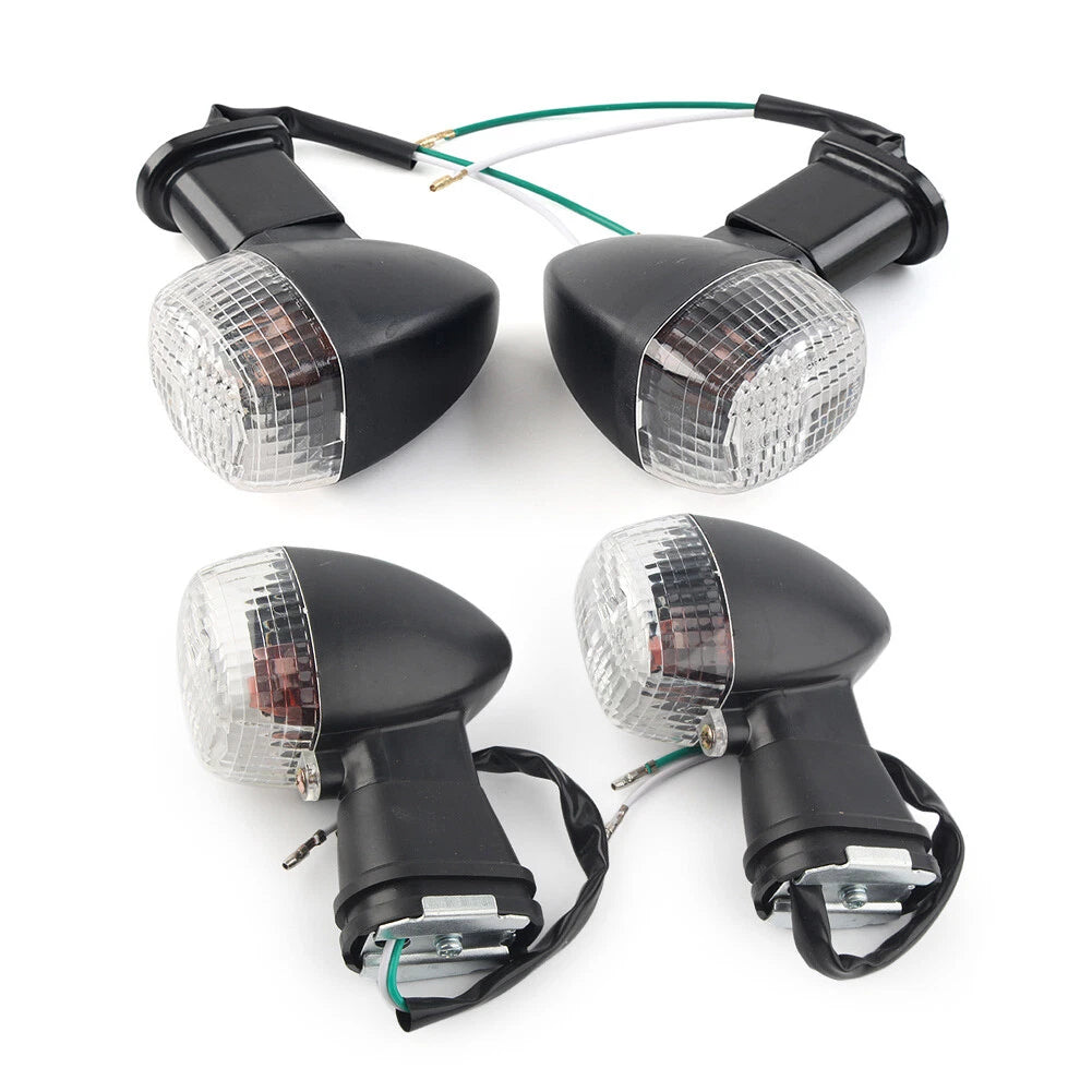 Clear Front Rear Turn Signal Indicator Lights for Kawasaki Ninja ZX7R ZX9R ZX12R