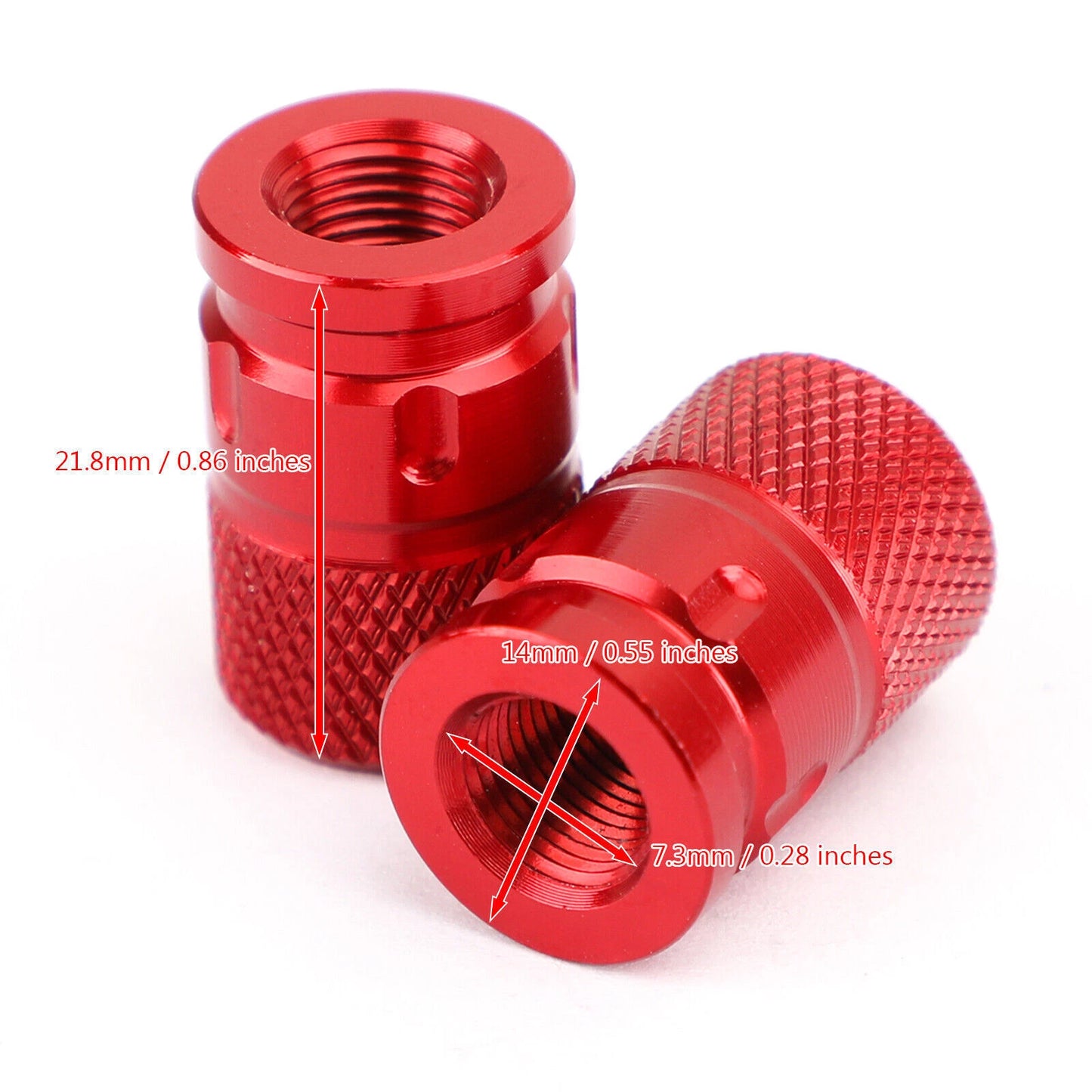 2 x Aluminium Anti-Theft Valve Caps for Car Motorcycle Bike MTB (F3)