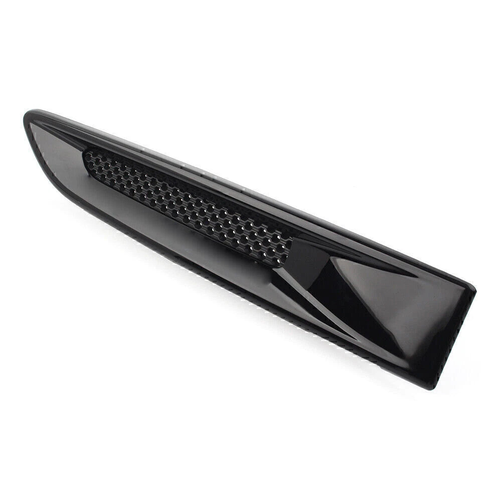Black Front Side Fender Air Vent Grille Trim for Jaguar XE F-Pace XF (2015-2023)