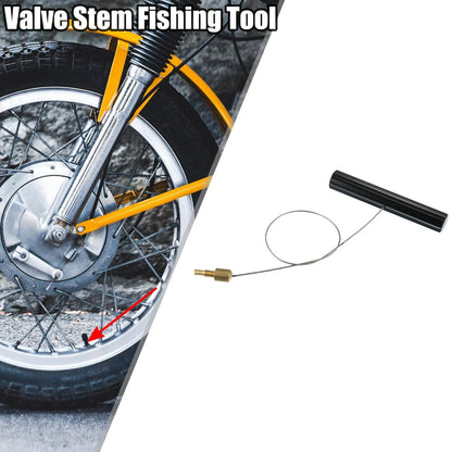 Tire Valve Stem Fishing Tool Puller with Valve Core Remover for Car Motorcycle