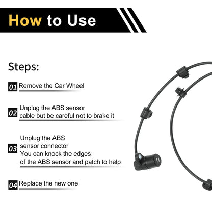 ABS Wheel Speed Sensor for Toyota Hilux 2005-2008, 2 x Rear Right Sensor