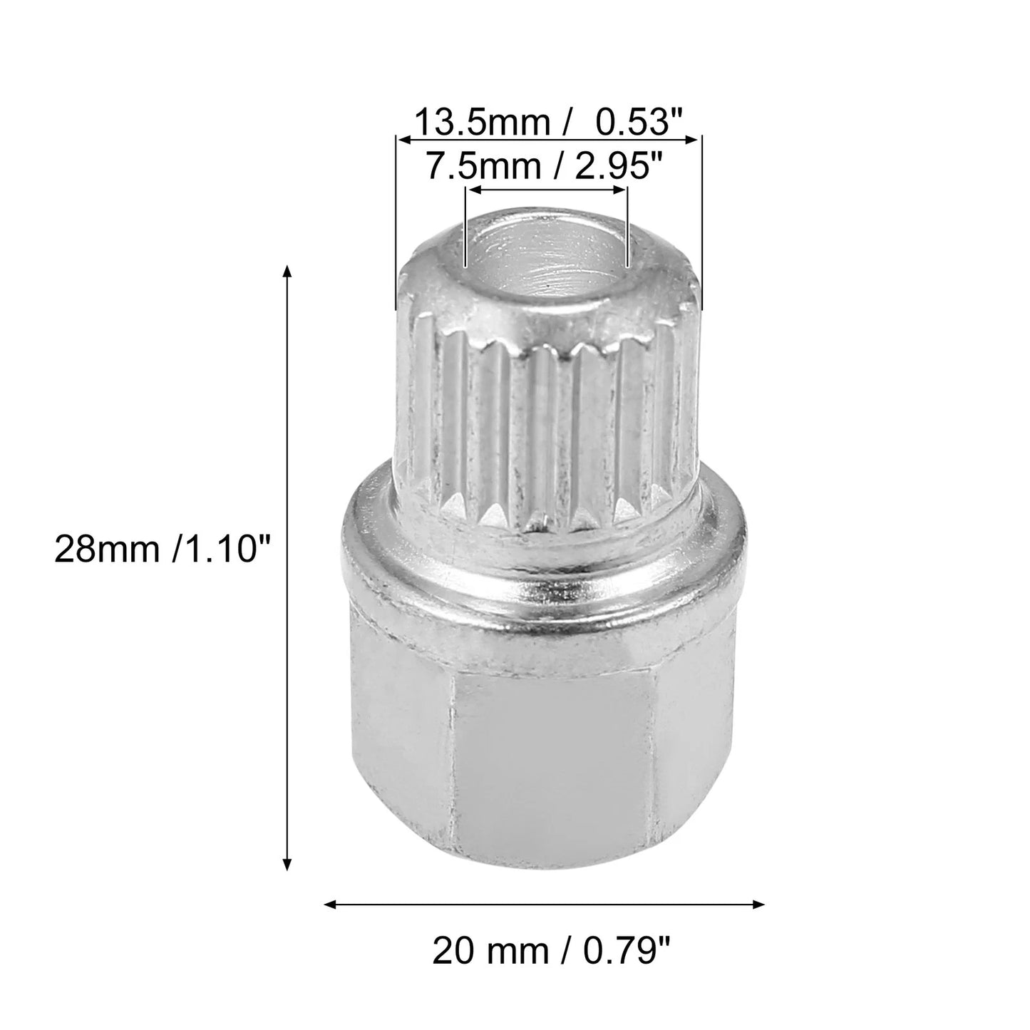 Anti-Theft Wheel Lock Lug Nut Removal Key for BMW (Fits Various Models)