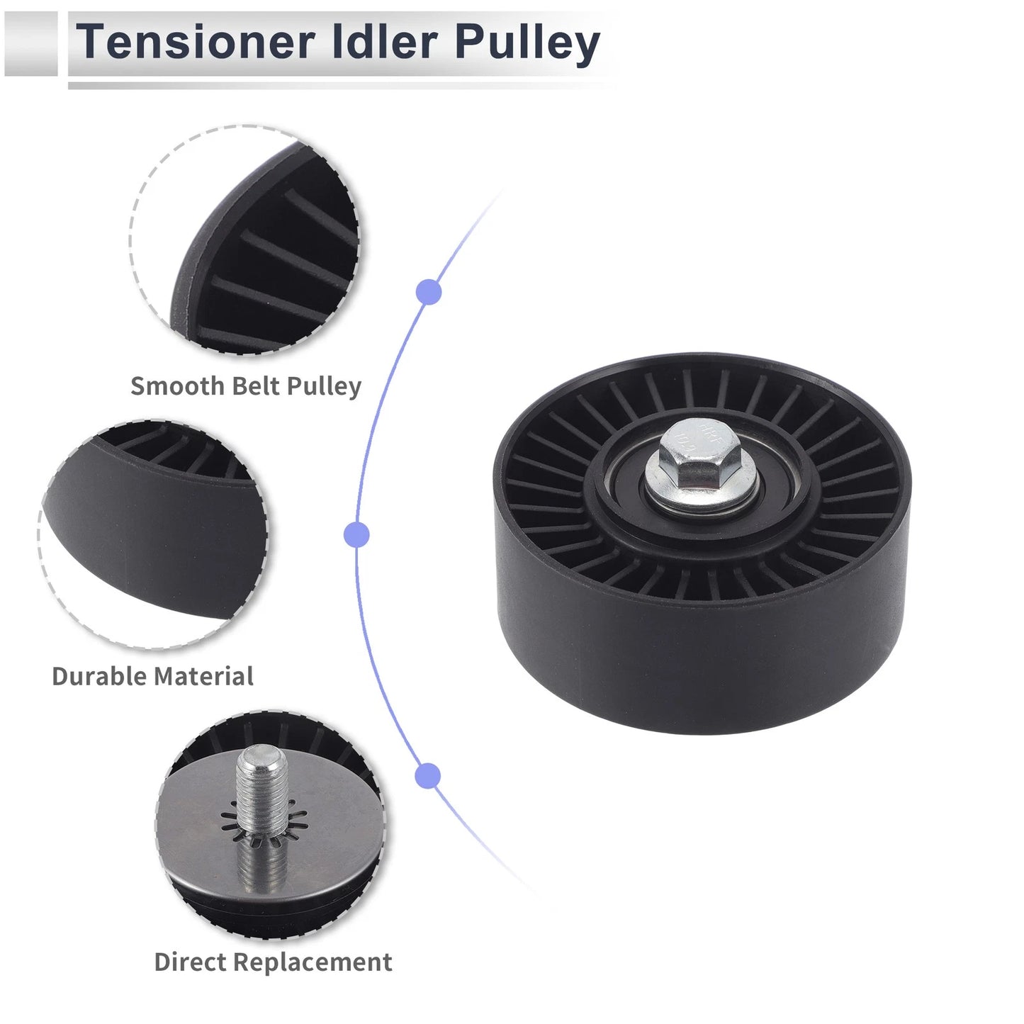 Drive Belt Idler Pulley for BMW 335i 2007-2013 (2 x)