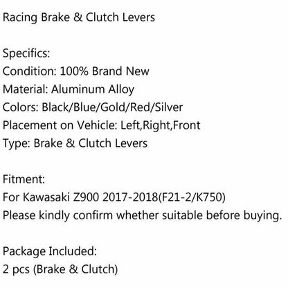 CNC Long Adjustable Brake & Clutch Levers for Kawasaki Z900 (2017-2018)
