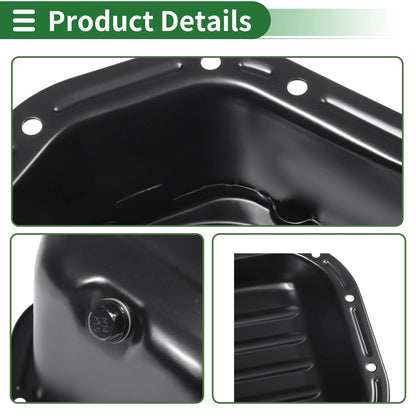 Engine Oil Pan for Hyundai Accent (1994-2000) - 1 x No.2151026010 Iron Black