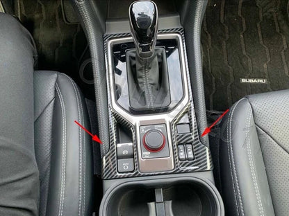 Carbon Fiber Inner Gear Panel Frame Box Cover Trim for Subaru Forester (2019-2023)