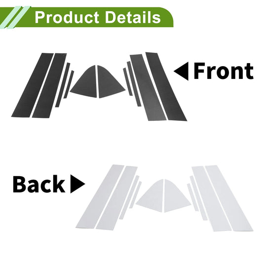 10 x Pillar Window Trim for Chevy Cruze Carbon Fiber Black (2011 - 2015)