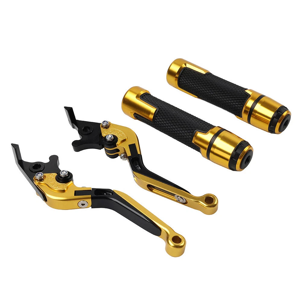 Gold Brake Clutch Lever Handlebar Grip Set for BMW F900 F900R F850GS F750GS