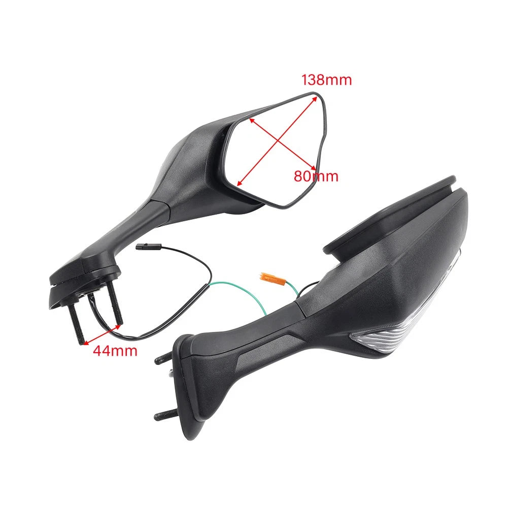 Side Rear View Mirrors w/ Turn Signals for Honda CBR1000RR (2017-2024)